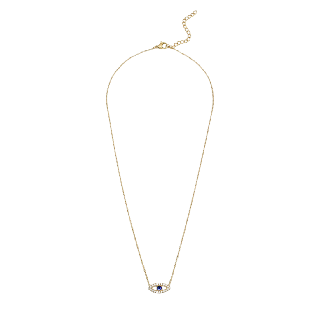Minimalistische evil eye ketting  Dames