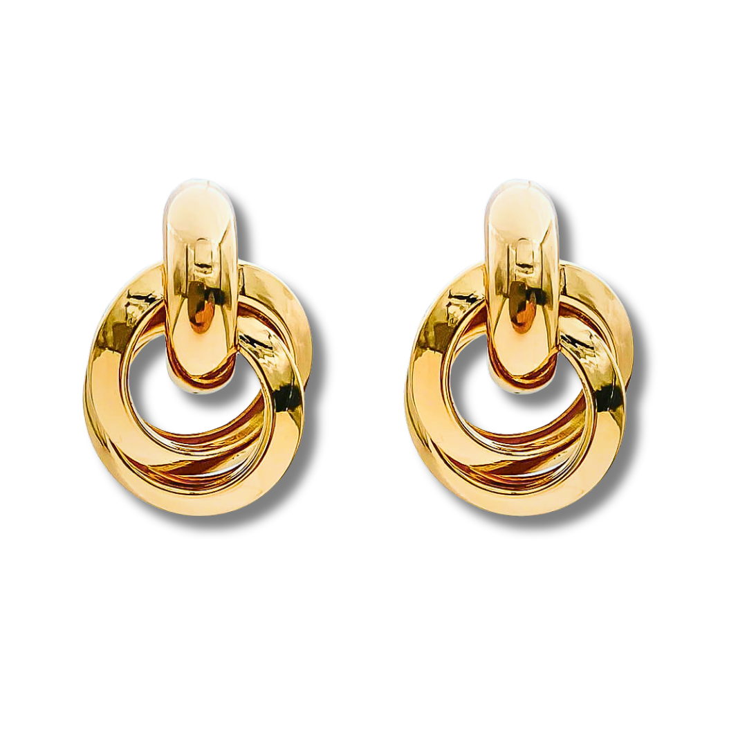 Goud-Zilver Statement Schakel Oorbellen Dames