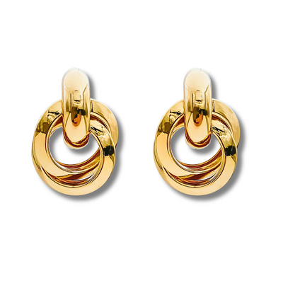 Goud-Zilver Statement Schakel Oorbellen Dames