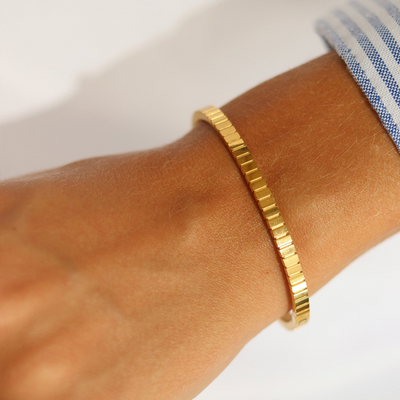 Vergulde Rechte Bangle Armband Dames