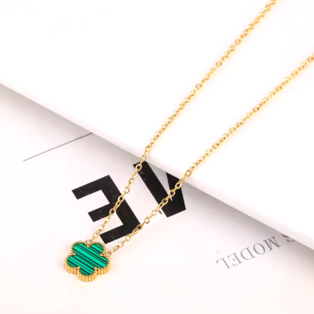 Gepersonaliseerde Gouden Bloemen Hanger Ketting Dames