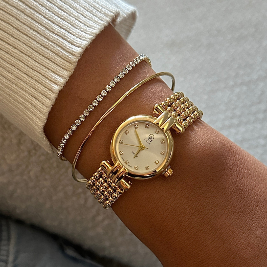 Subtiele Gouden Bangle Armband Dames