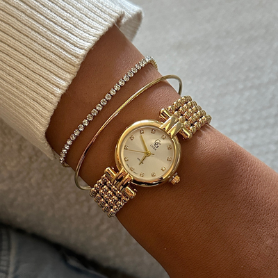 Subtiele Gouden Bangle Armband Dames