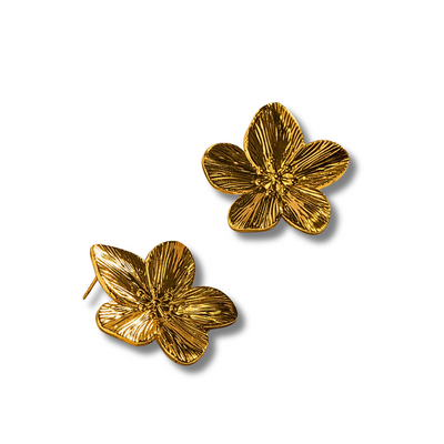 Gouden Sakura Bloem Studs Dames