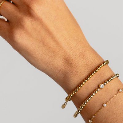 Gouden Kristal Dot Armband Dames