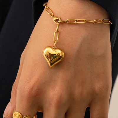 Luxe Gouden Hart Schakelarmband Dames