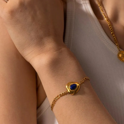 Gouden Lapis Lazuli Armband Dames
