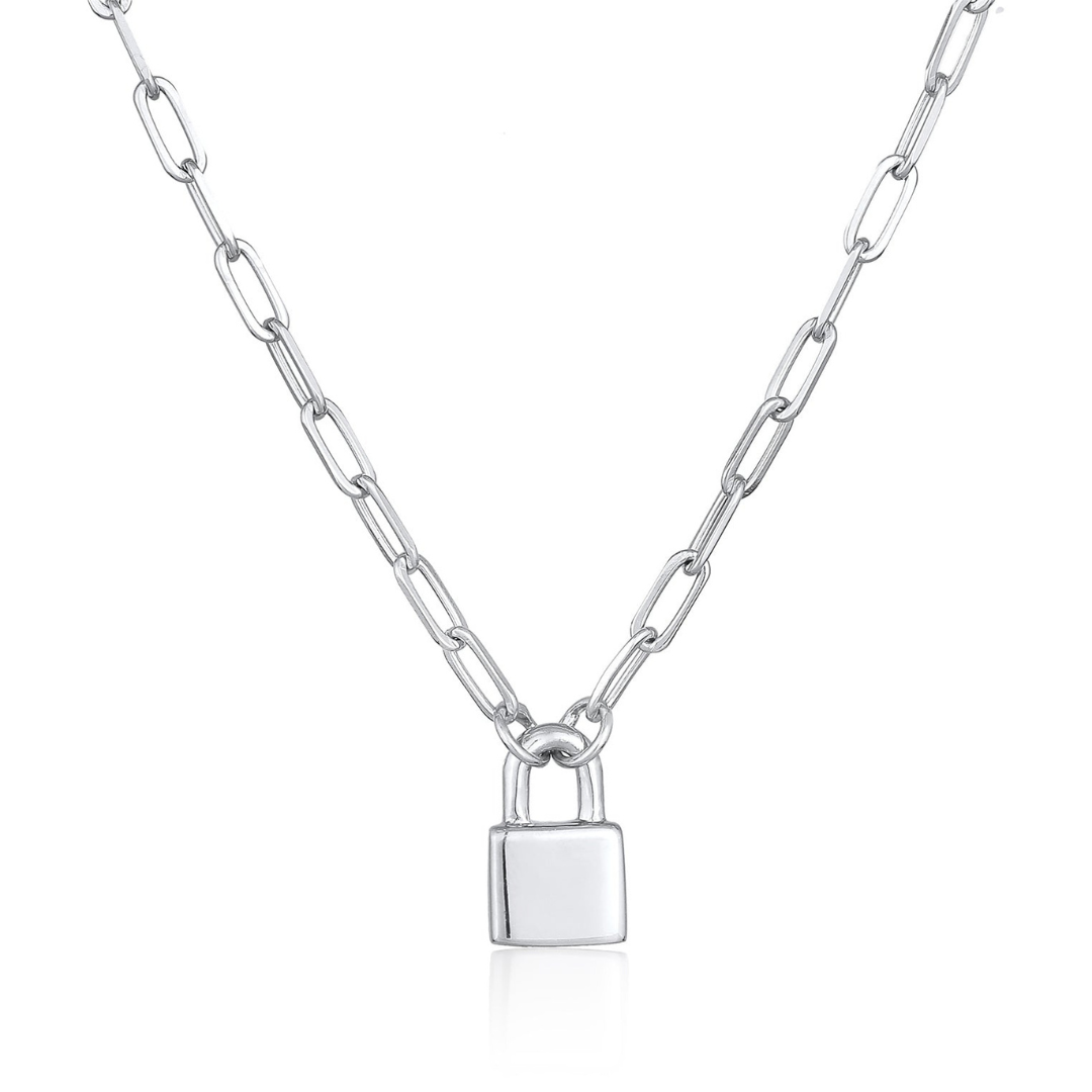Minimalistische Slot Schakelketting Dames