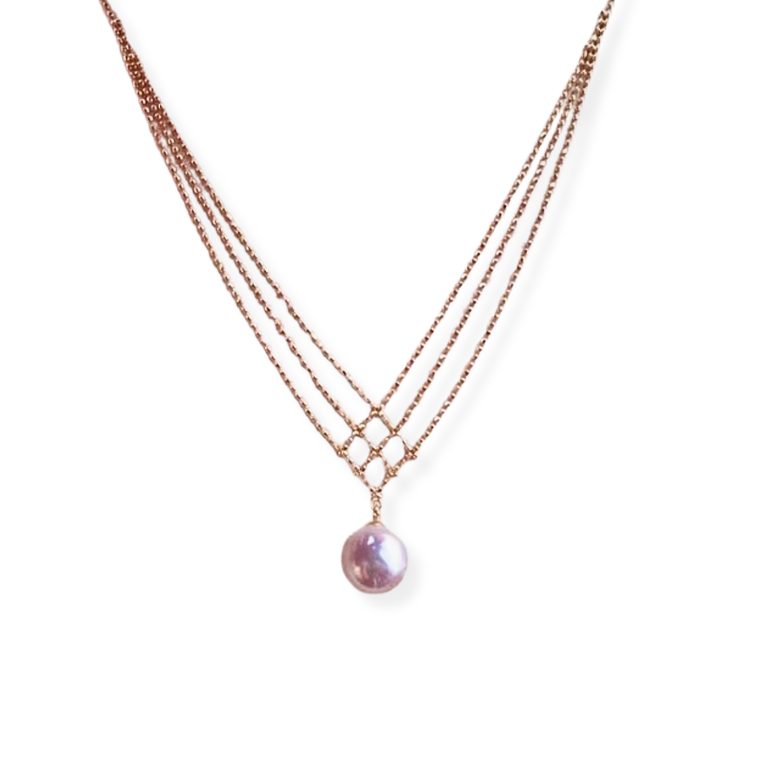 Gouden Lagelaags Parelketting Dames