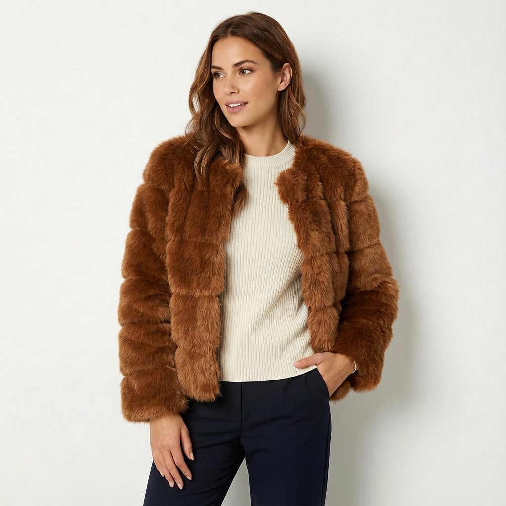 Dames Kunstbont Jas | Pluche