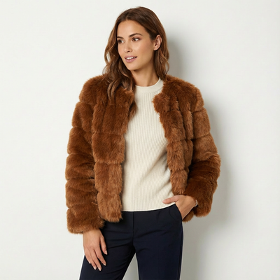 Dames Kunstbont Jas | Pluche