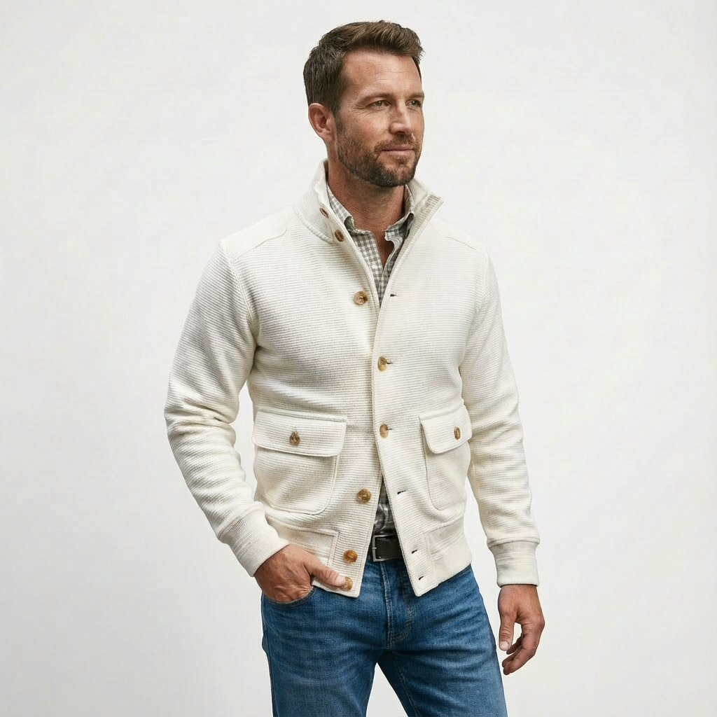 Heren Jack Standkraag Polyester