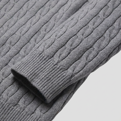 Heren Kabeltrui Katoen | Ronde Hals