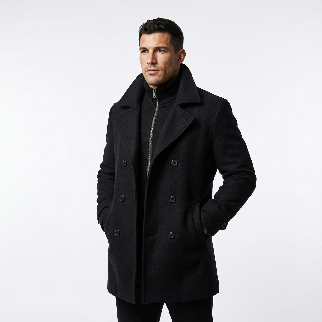 Heren Warme Wintermantel | Dubbellaags