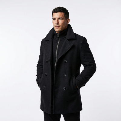 Heren Warme Wintermantel | Dubbellaags