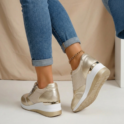Dames Platform Sneakers | Rits & Vetersluiting