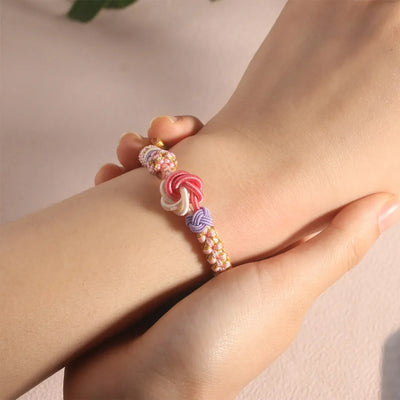 Goudroze Koord Armband Dames