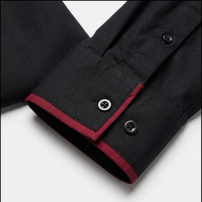 Heren Overhemd Stretch Katoen Lange Mouw