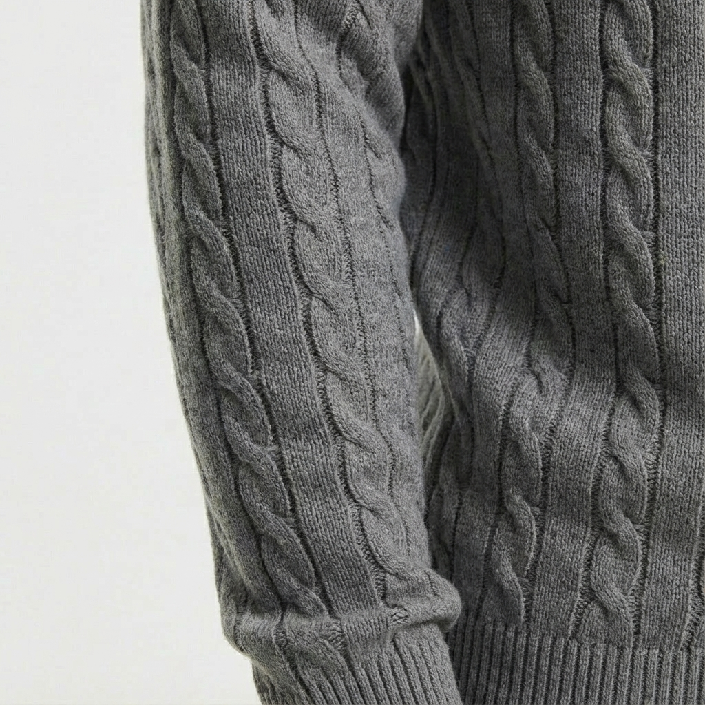 Heren Kabeltrui Katoen | Ronde Hals