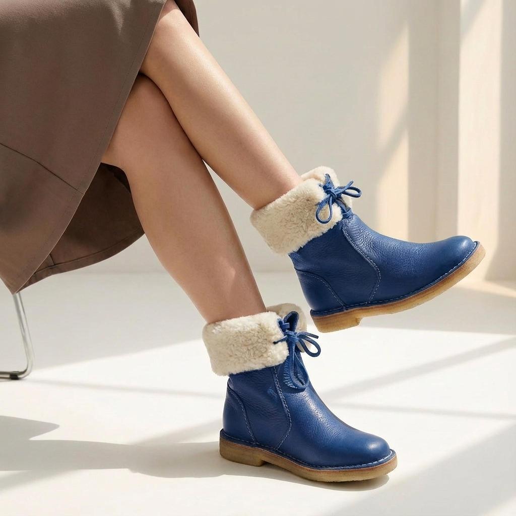 Dames Enkellaarsjes Warm Gevoerd