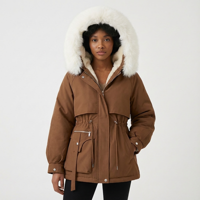 Dames Pufferjas Afneembare Kraag