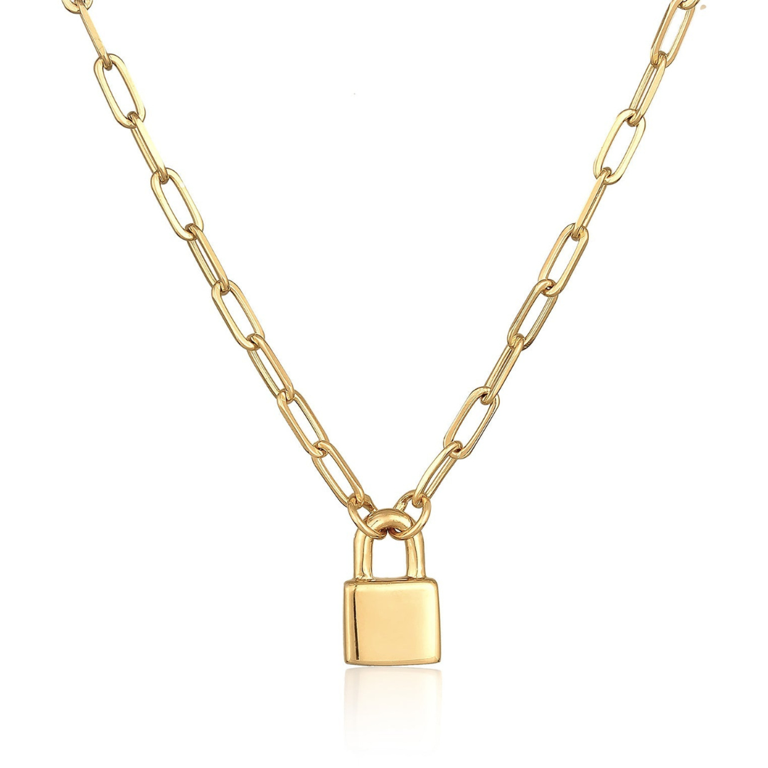 Minimalistische Slot Schakelketting Dames