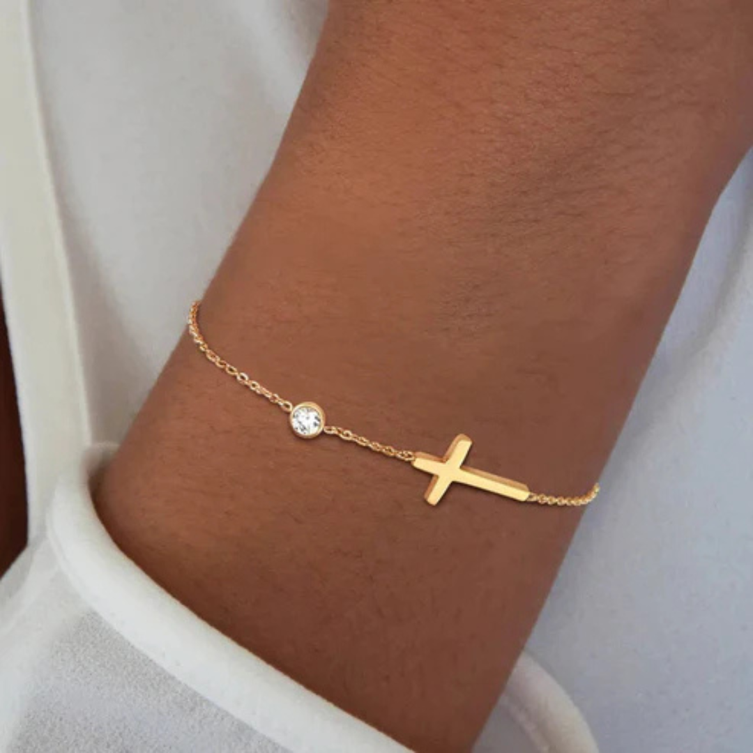 Kruis Geboortesteen Armband