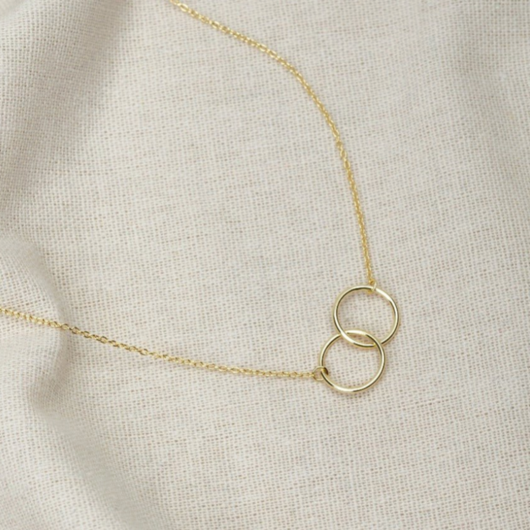 Minimalistische Gouden Ringen Ketting Dames