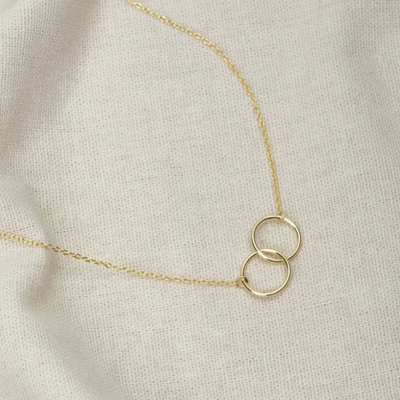 Minimalistische Gouden Ringen Ketting Dames