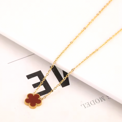 Gepersonaliseerde Gouden Bloemen Hanger Ketting Dames