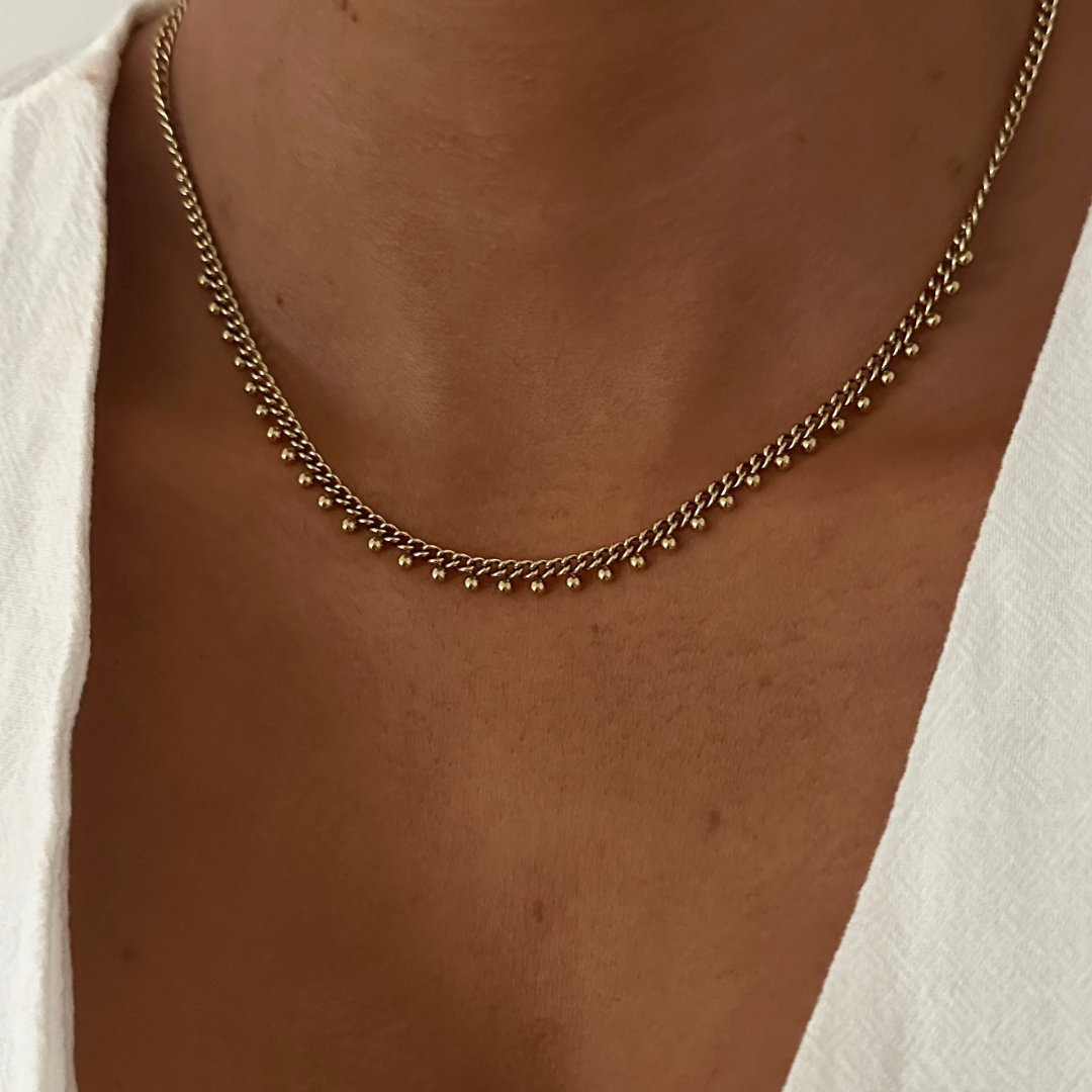 Delicate Gouden Kralen Ketting Dames