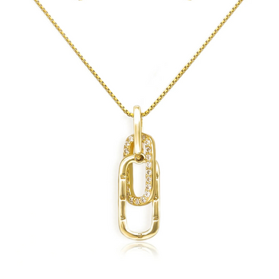 Zirkoon Gouden Link Ketting Dames