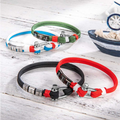 Gepersonaliseerde Nautische Namen Herenarmband