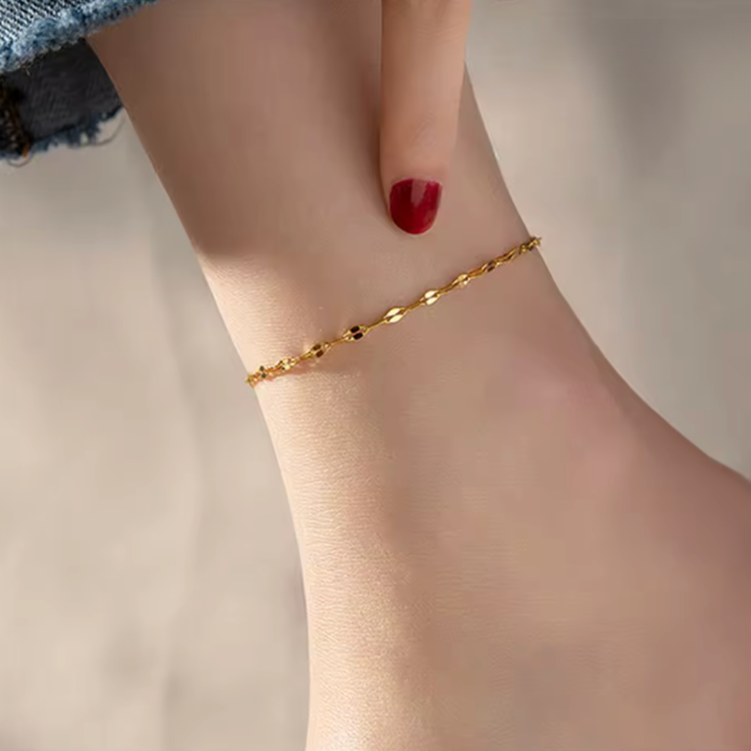 Minimalistische Enkelband Goud Dames