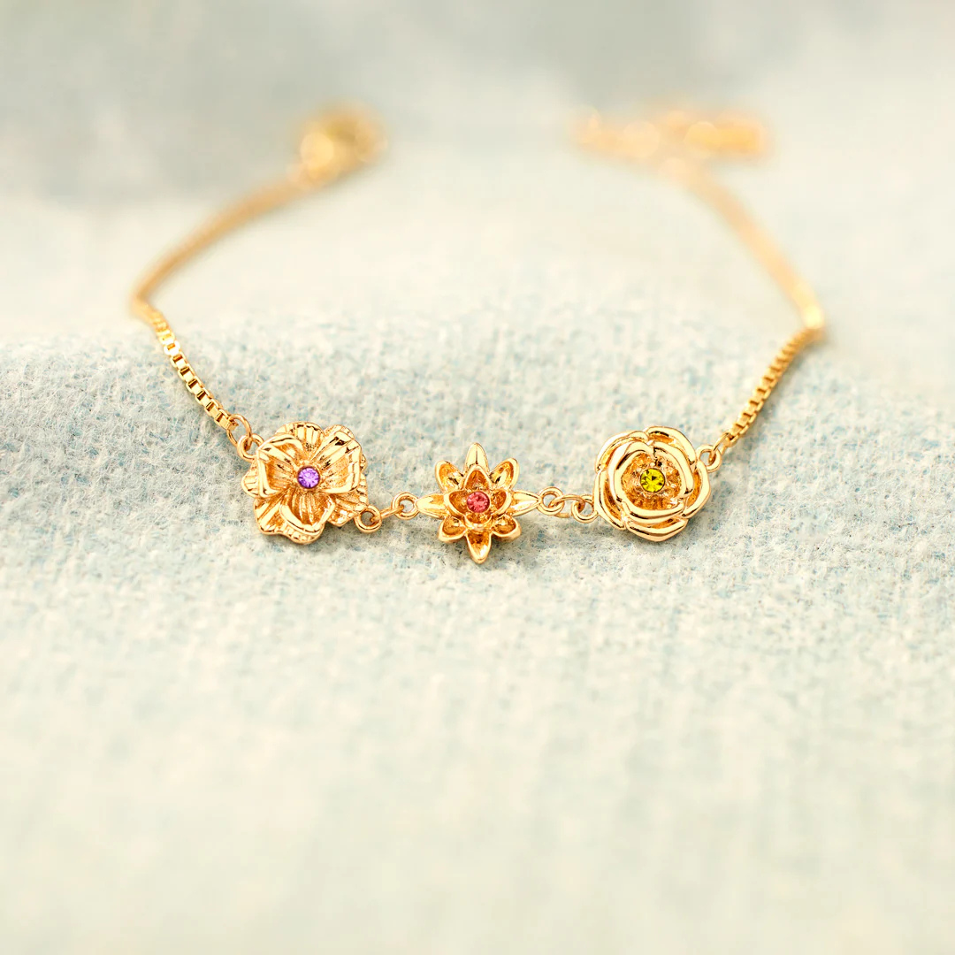 Gepersonaliseerde Geboortebloem Armband