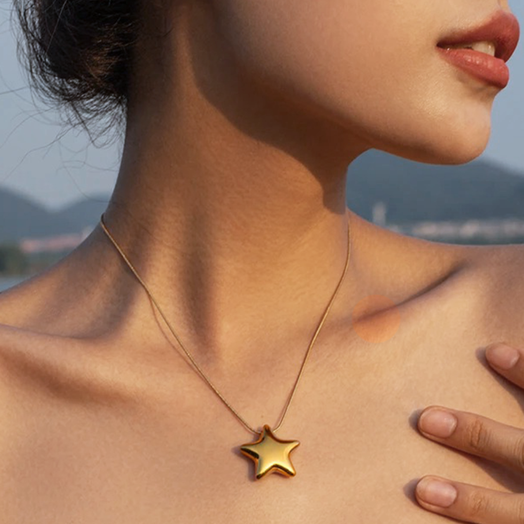 Gouden Ster Hanger Ketting Dames