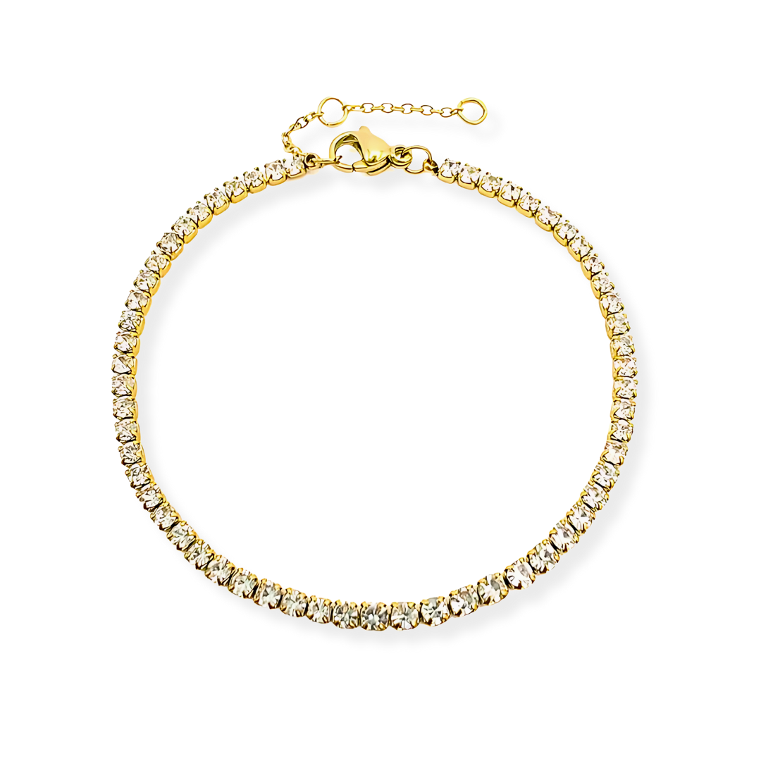 Verstelbare Zilveren Zirkonia Tennisarmband Dames