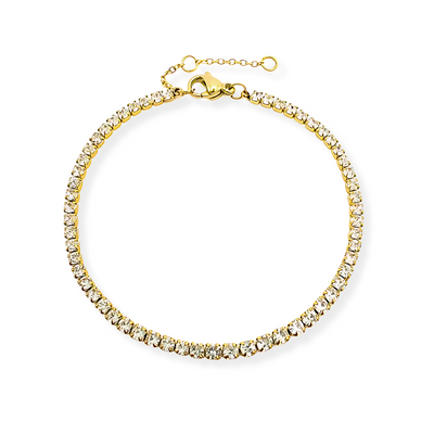 Verstelbare Zilveren Zirkonia Tennisarmband Dames