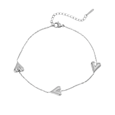Gouden Hartjes Bedel Armband Dames