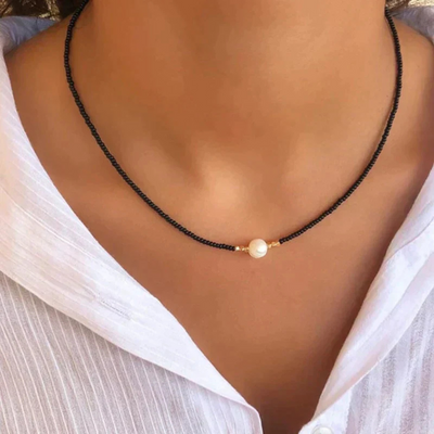 Minimalistische Kralenketting met Parel Dames