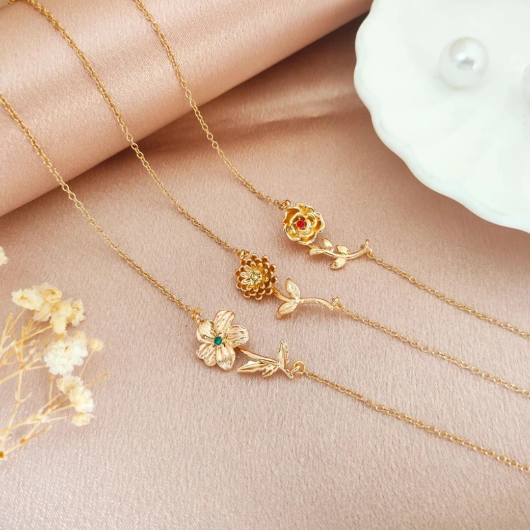 Persoonlijke Geboortebloem Ketting