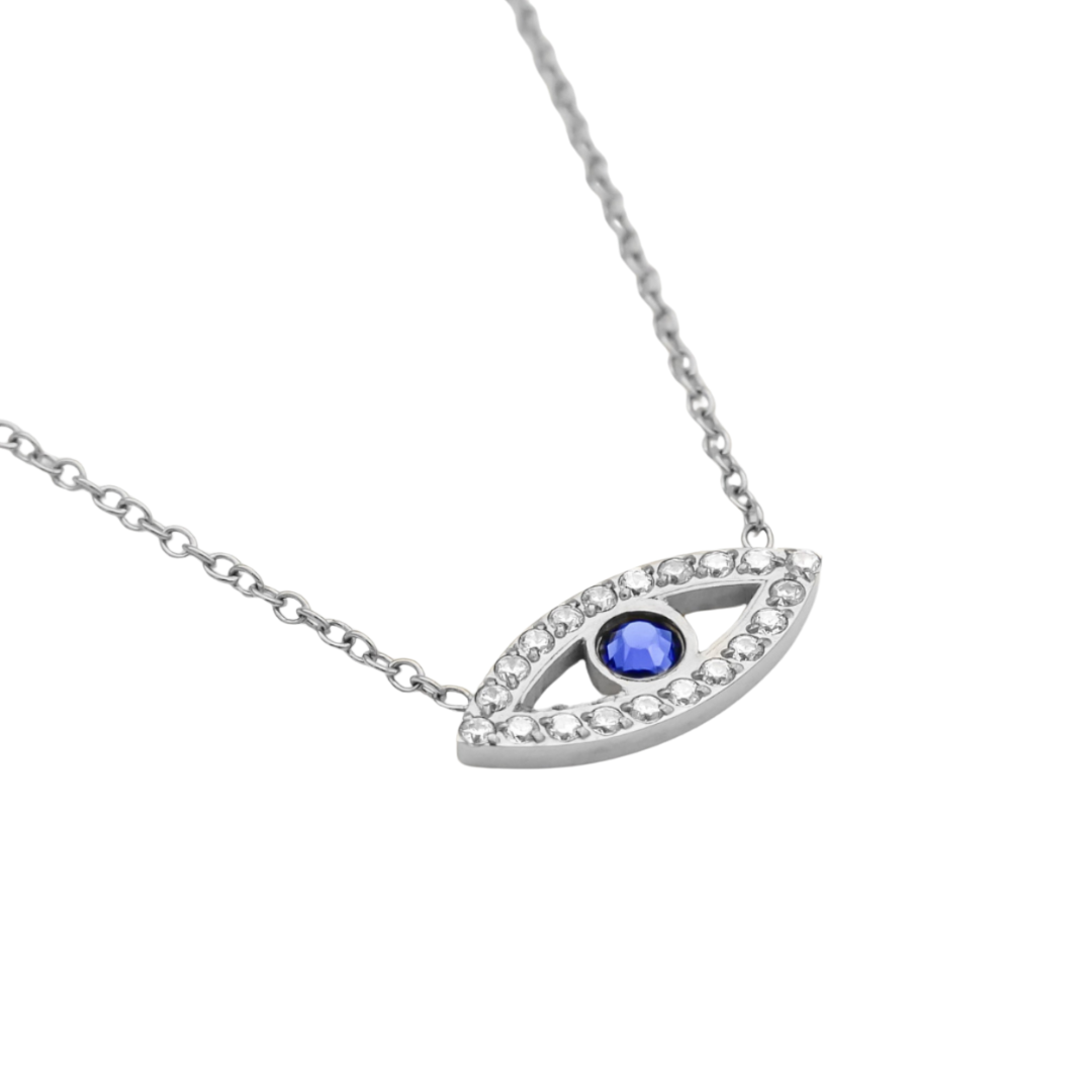Minimalistische evil eye ketting  Dames