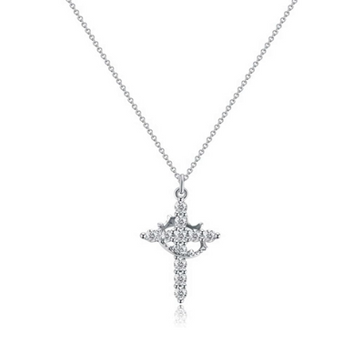 Kristallen Kruis Ring Ketting Dames