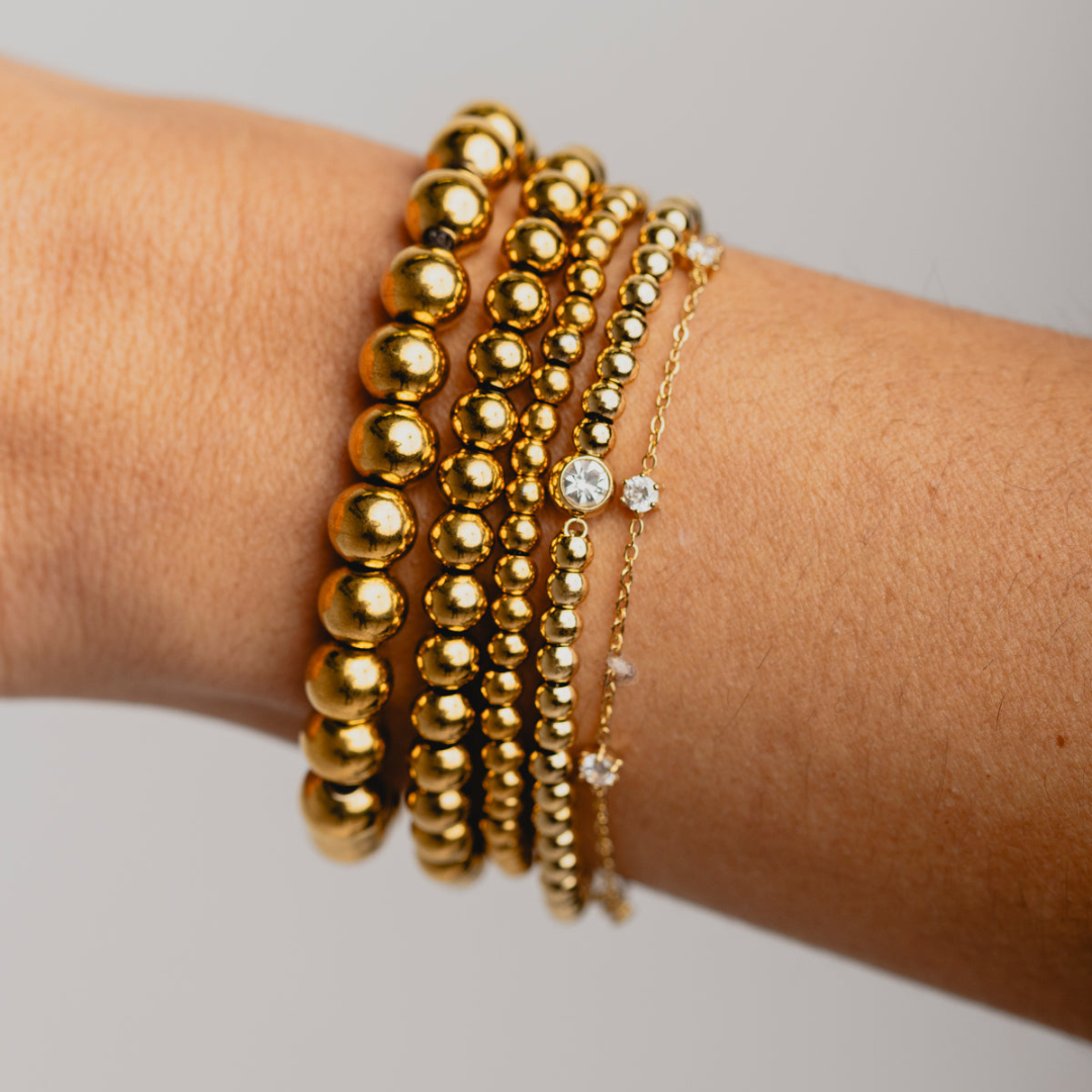 Gouden Kristal Dot Armband Dames
