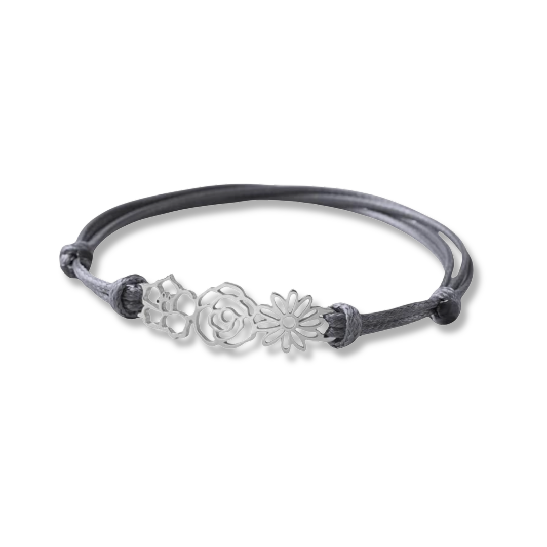 Gepersonaliseerde Geboortebloem Koord Armband