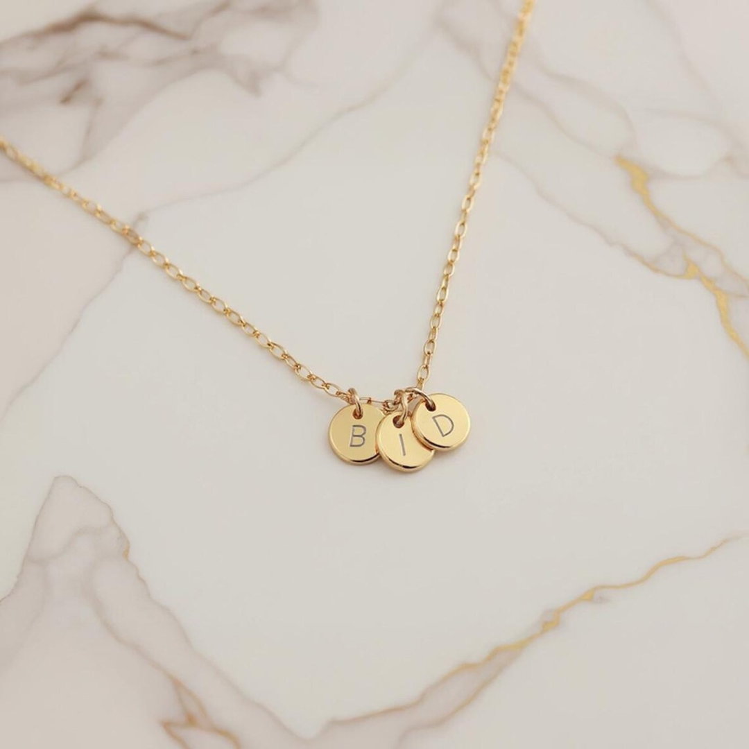 Familie Initiaal Disc Ketting