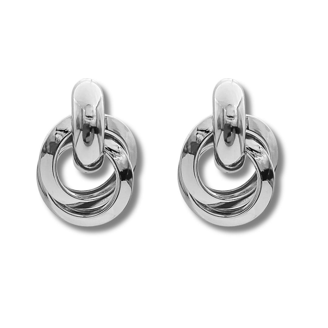 Goud-Zilver Statement Schakel Oorbellen Dames