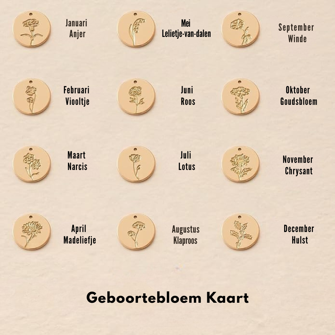 Elegante Geboortebloem Ketting