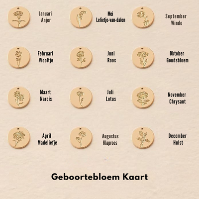 Elegante Geboortebloem Ketting