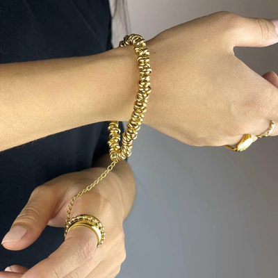 Gouden Schijfjes Armband Dames